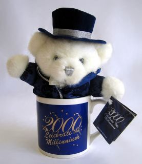 2000 Celebrate the Millenium Teddy Bear w/ Mug Souvenir