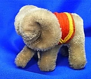 Vintage German Stuffed Animal Steiff Elephant without Button #AA