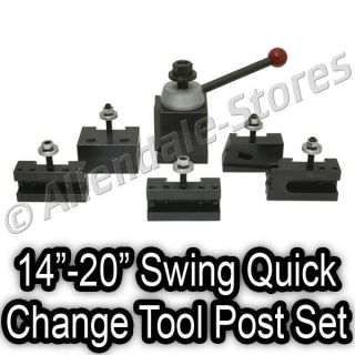 Quick Change Tool Post Set 14 to 20 lathe swing QCTP