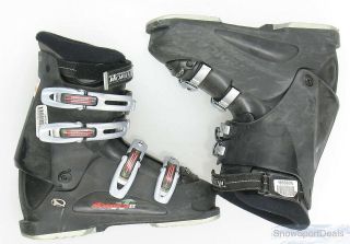 Used Nordica B Black with Power Strap Ski Boots Mens Size
