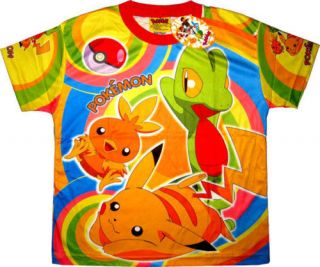 POKEMON Kids Boys Clothes T Shirt Top Medium Age 5 6