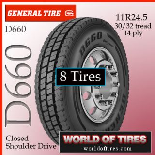   General D660 11R24.5 semi truck tire 11r24.5 11r245 truck tires 11245