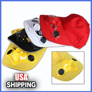   Outdoor Hat Cap with Solar Sun Power Cool Fan For Golf Baseball New