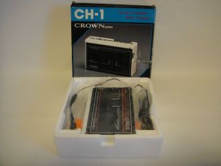 Vintage Crown CH 1 Portable Cassette Player Near Mint Made in Japan 