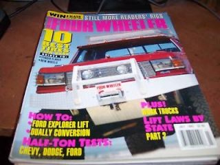 Four Wheeler Magazine July 1992 Ten Best Tires for 4x4s