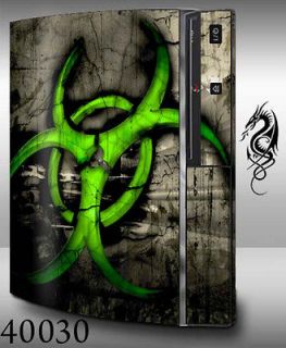 MADE IN USA   PS3 (Classic) Armored Skin   40030 Green Biohazard