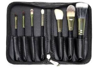 Hot 7pcs Makeup Brush Set Kit and Black Faux Leather Case Brand New41