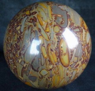 Bamboo Stone Sphere,Crystal Ball Healing,Rock 48mm