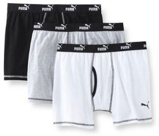 PUMA New Mens Cotton Sport Boxers Briefs 3 Pack Size M 32 34