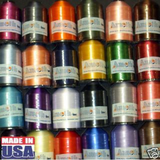   Spools of 5000 meters Rayon Machine Embroidery Thread 40wt New lot USA