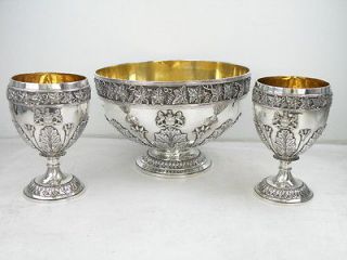 sterling silver punch bowls
