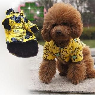 Cute Warm Pet Dog Clothes Puppy Punk Coat Jacket Costume Apparel 2 