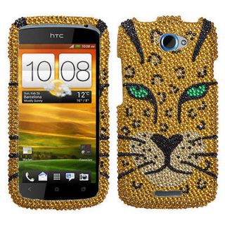 Gold Jungle Jaguar Crystal Snap On Hard Case Cover FOR HTC ONE S PHONE 
