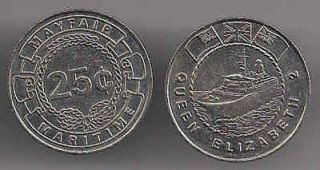 Queen Elizabeth 2   Mayfair Maritime 25 ¢ Coin