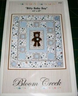 BITTY BABY BOY NEW COT QUILT PATTERN   MAKES 110 X 125CM QUILT