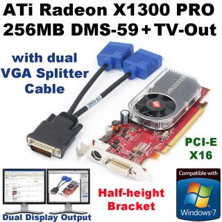 432747 001 HP Radeon X1300 PRO 256MB PCI E X16 LP Gaming Video+Dual 