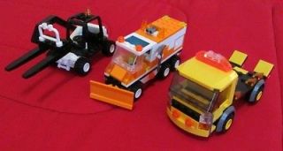 Lego City Town   3 Custom cars vehicle, truck, forklift, snowplow