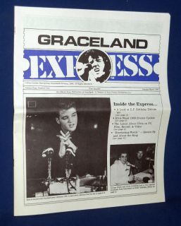   Presley GRACELAND EXPRESS Magazine Vol. 4 No. 1 First Quarter 1989