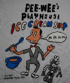   PEE WEEE HERMAN PEE WEES PLAYHOUSE ICE CREAM SHOP SHIRT 1987 1980S M