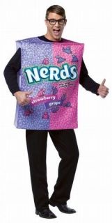 New Unisex Humorous Food Candy Costume Nerds Box Standard Size 42 44