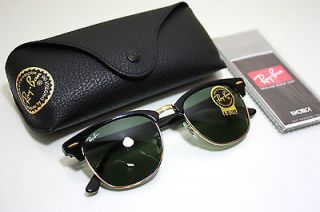 AUTHENTIC NEW RAY BAN CLUBMASTER 3016 RB3016 W0365 BLACK 51MM