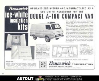 1965 Dodge A100 Brunswick Refrigerated Van Truck Ad