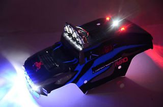 RC LED Rock Crawler Light Package w/ chrome light bar for Axial 