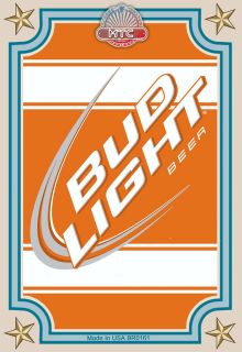 BR0161 Bud Light Orange Stripe Beer Can Label Fridge Magnet