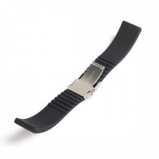  Silicone Rubber Watch Strap & Metal Clasp 20/22/24 mm Replacement