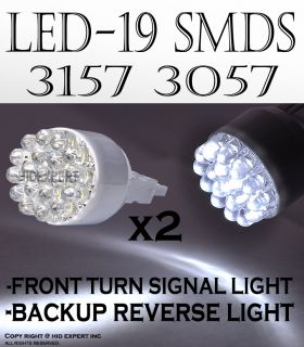 pair 3157 White 19x LED Front Turn Signal Light Bulbs Fast Ship 