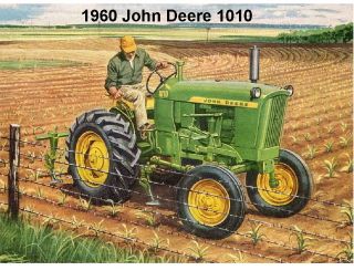 1960 John Deere 1010 Tractor Refrigerator Tool Box Magnet