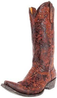 New in Box Old Gringo Sozey Floral Cowgirl Boots Rust Retail $ 725.00