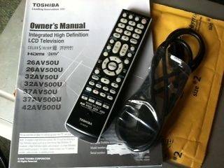   OWNERS MANUAL REMOTE CONTROL & POWER PLUG ONLY (NO TV INCLUDED