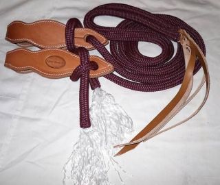 SPLIT ROPE REINS WITH REIN LEATHERS, WESTERN, PARELLI