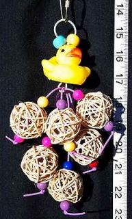 NEW FREE US SHIP DUCKY w/VINE BALLS Parrot Toys & Bird Toy Parts by 