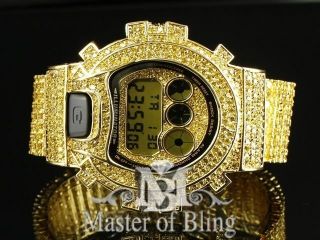   EXCLUSIVE YELLOW CANARY DIAMOND CASIO G SHOCK DW 6900 WATCH ICY BAND