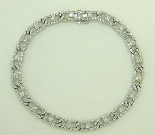   COIN 18k White Gold 15 Carat White Diamond Bracelet Retail $45,000