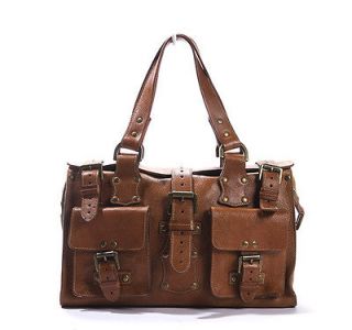 Mulberry Roxanne Oak Natural Leather Satchel Bag