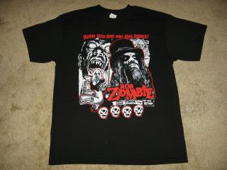Rob Zombie 25 Years S, M, L, XL, 2XL Black T Shirt