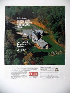 Velux Roof Windows & Skylights estate house 1991 print Ad 