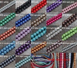   /8mm/10mm Lightful Glass Pearl Round Spacer Beads chose size or color