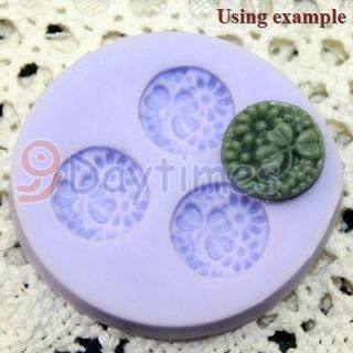 Mini Flower Round 3 Cavities Flexible Silicone Mold Mould For Resin 