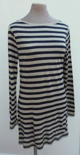 bn White Stuff Row Your boat navy blue striped tunic top dress 8 10 12 