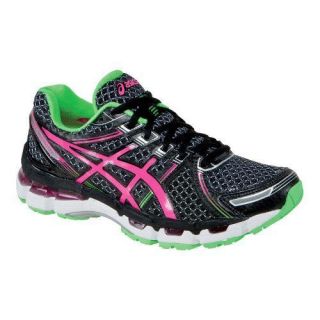 Womens ASICS GEL Kayano 19 Athletic Running Shoes Black/Pink