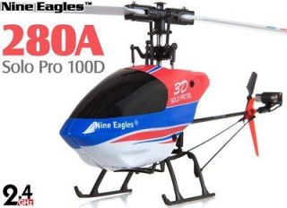 Nine Eagles Solo Pro 100D 3D (280A) 6CH Flybarless RC Micro 3D 