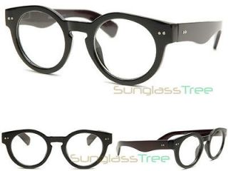 Vintage Retro Spectacles Clear Lens Eyeglasses thick circle round 