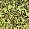 NEW MINKY PAISLEY SAGE/BROWN CHENILLE FABRIC 29X36