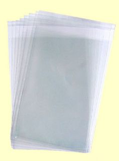50 clear peal and seal cello bags 135mm x 202mm for greeting cards