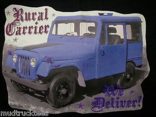   Postal Carrier T shirt SMALL mail route service Jeep DJ5c mailman