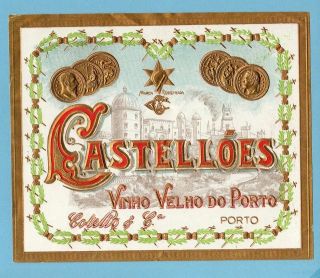 PORTUGAL PORTO Vintage Label OLD PORT WINE Vinho Velho with SINTRA 